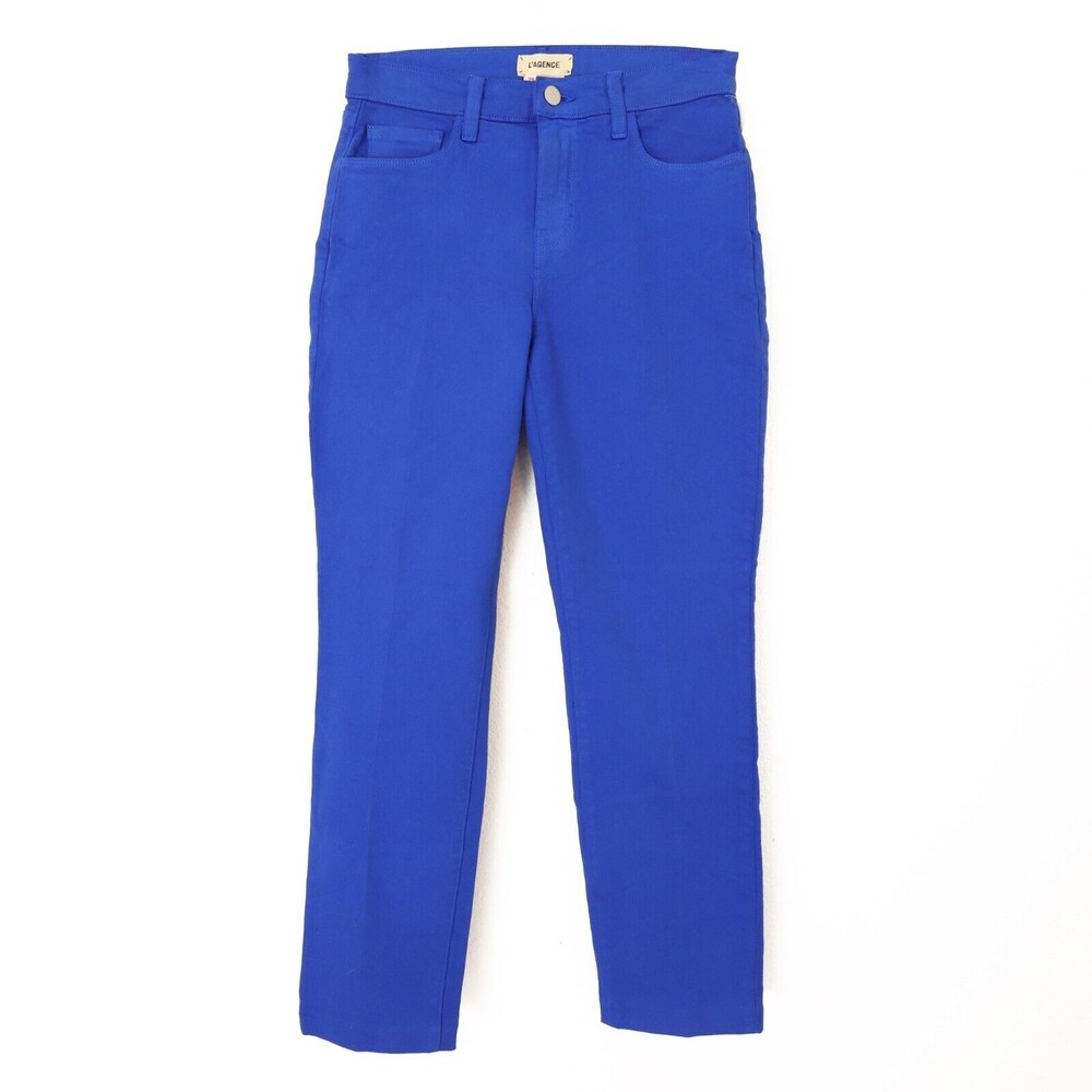 L'agence Sada Slim Ankle 25 Riviera Blue High Rise Jeans Pant Denim NWT A3 - Picture 2 of 6